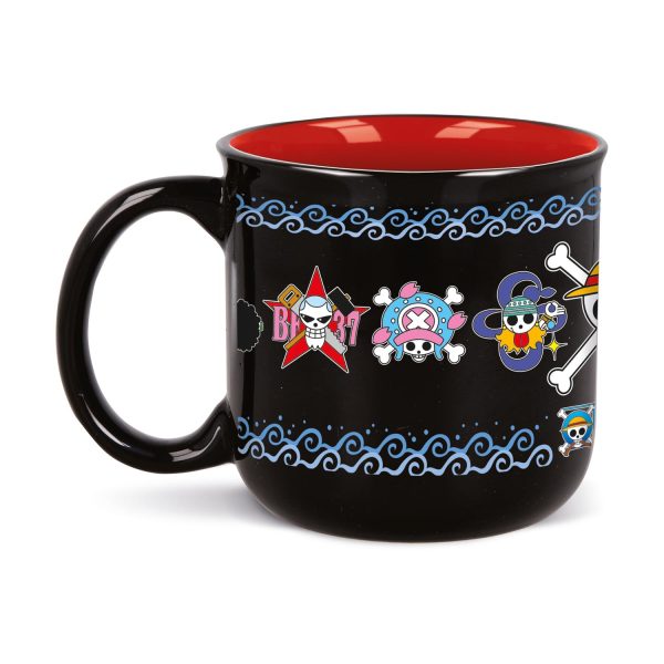 Stor: One Piece Skulls Anime - Young Adult Breakfast Mug In Gift Box (415ml)
