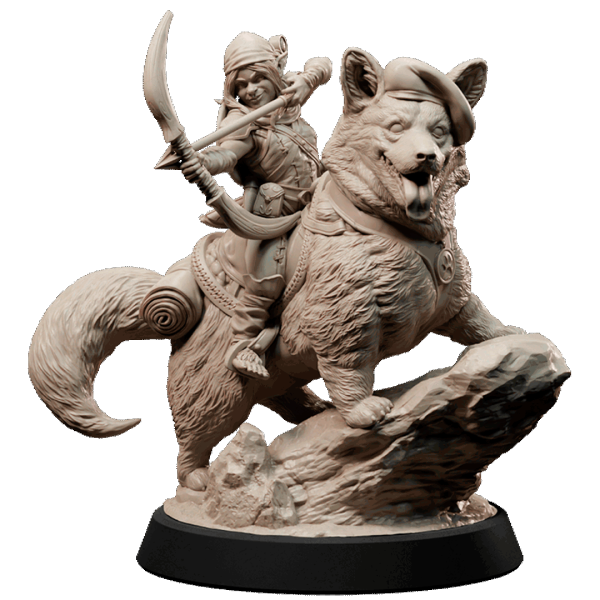 Giant Scout Corgi / Companion with Halfling Ranger