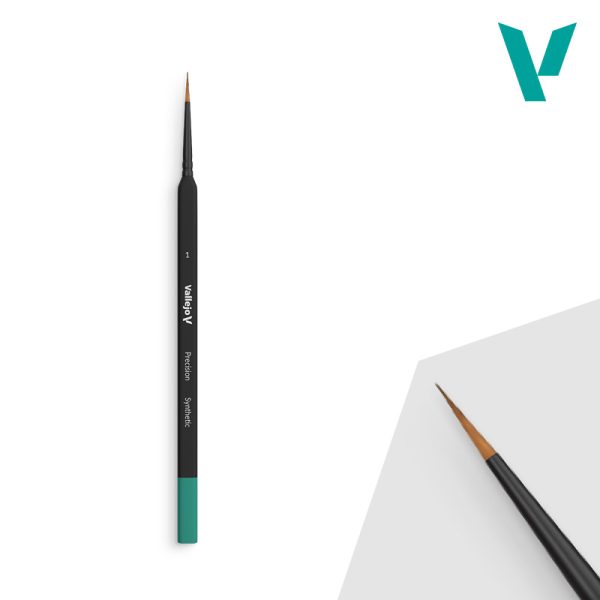Vallejo - Triangular Handle Synthetic Round - Precision No. 1 Brush
