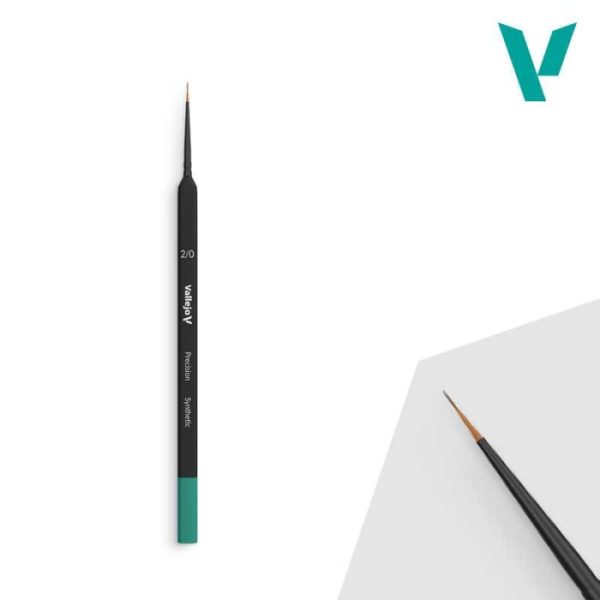 Vallejo - Triangular Handle Synthetic Round - Precision No. 2/0 Brush