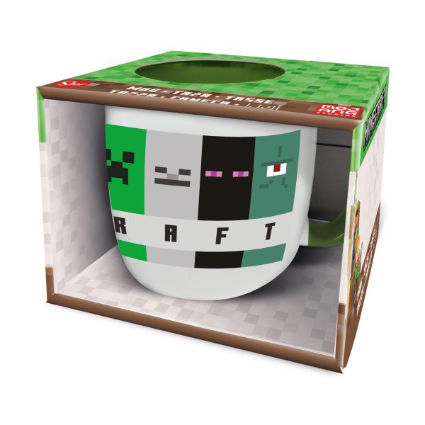Stor: Minecraft Squared Pattern - Young Adult Ceramic Elite Mug In Gift Box (385ml)