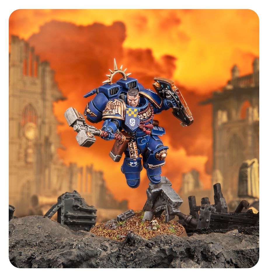 Space Marines: Captain with Jump Pack and Relic Shield