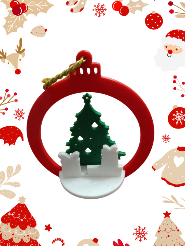 Μπάλα με Δέντρο & Δώρα– 3D Printed Χριστουγεννιάτικο Στολίδι