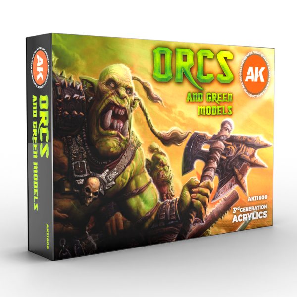 AK Paint Set: ORCS AND GREEN MODELS