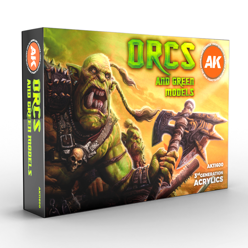 AK Paint Set: ORCS AND GREEN MODELS