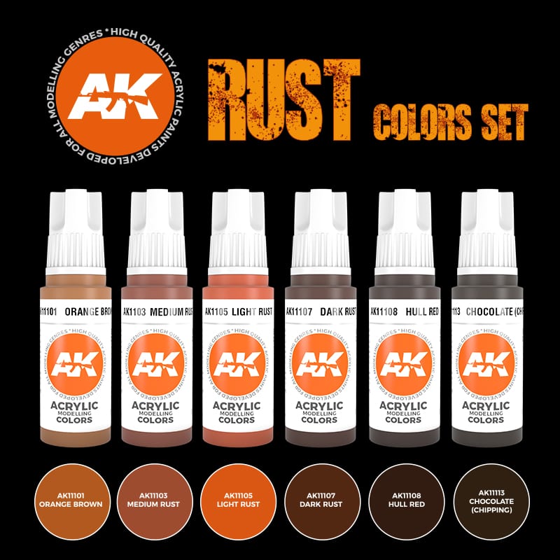 AK Paint Set: RUST AND ABANDONED