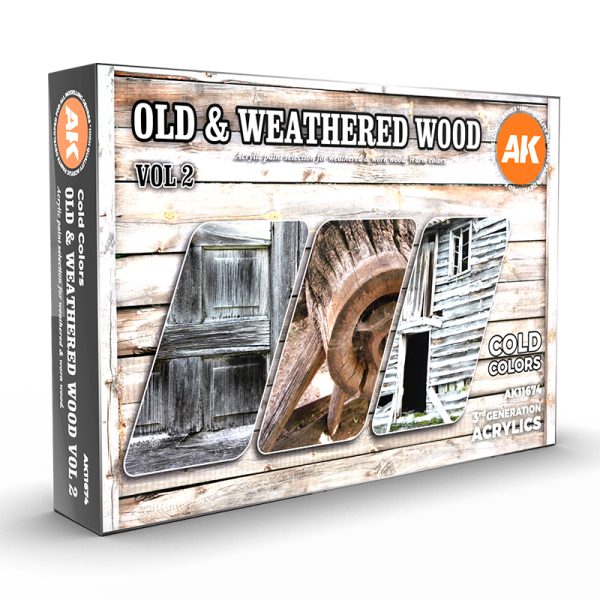 AK Paint Set: OLD & WEATHERED WOOD VOL 2