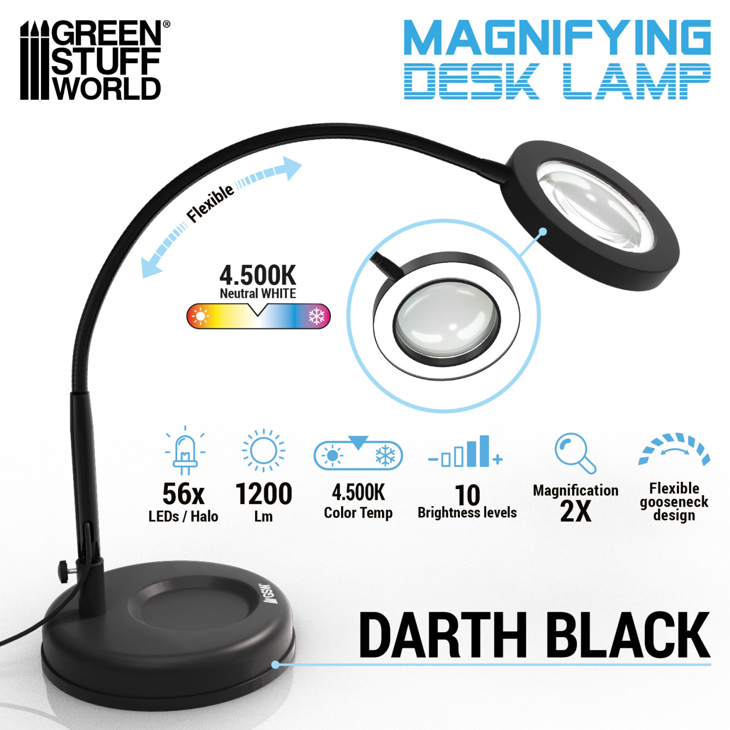 Green Stuff World: Magnifying desk lamp - Darth Black
