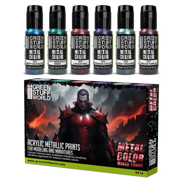 Green Stuff Wolrd: Metallic Paints Set - Colours