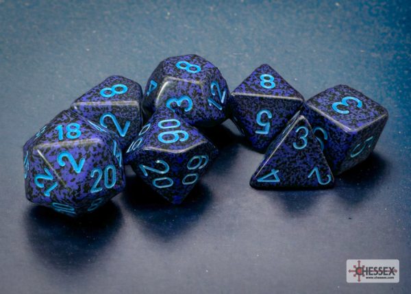 Σετ Ζάρια - 7 Dice Set Speckled Polyhedral Cobalt